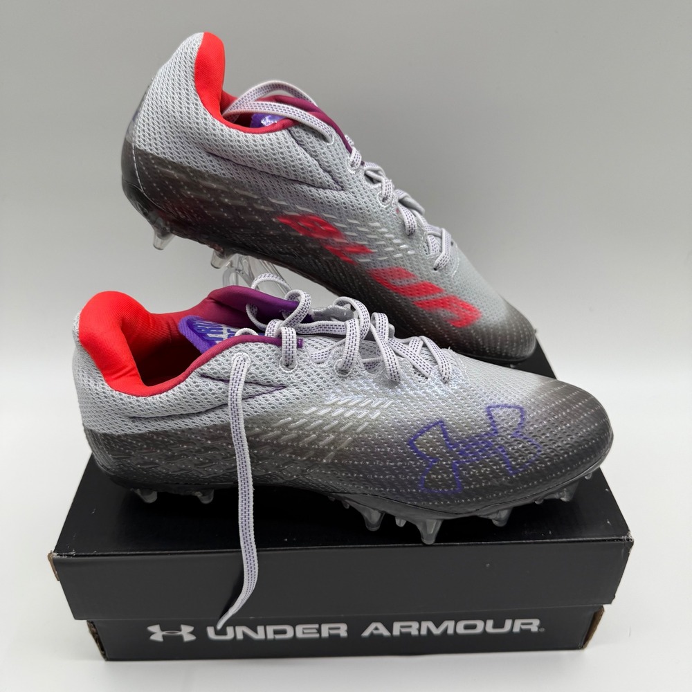 Under Armour Gray Red Purple Women's Athletic Cleats
